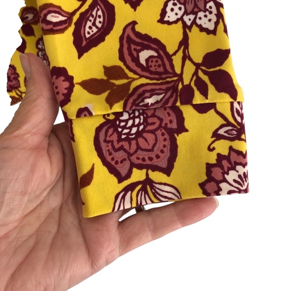 Jason Wu Floral V-Neck Multicolored Women's Long Sleeve Pullover Top Medium - Picture 3 of 9